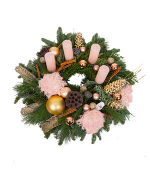 Coronita de Advent Roz Diafan