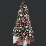 Brad de Crăciun Red and White