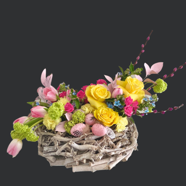 Cuib de Oua cu Flori Naturale