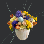 Ou Ceramic de Paste cu Flori Naturale