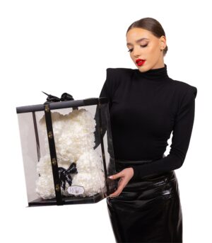 Ursuleț din Trandafiri Alb - imagine 2