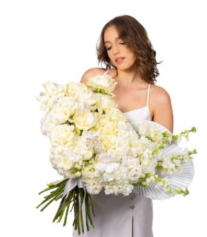 Buchet Alb de Flori - White Delight - imagine 2
