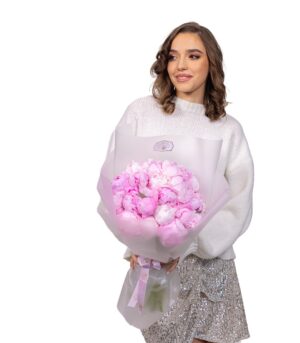 Buchet de Bujori Roz - imagine 2