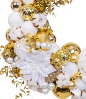 Coroniță de Ușă pentru Crăciun – Champagne Christmas - imagine 2