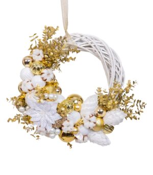 Coroniță de Ușă pentru Crăciun – Champagne Christmas